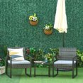 thumbnail image 2 of Outsunny 3 Pieces Wicker Patio Furniture Set, Rattan Bistro Set, Grey, 2 of 10