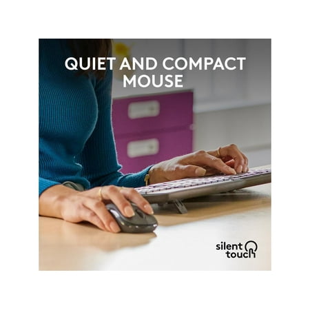 Logitech - MK370 Combo for Business Full-Size Wireless Keyboard and Mouse Bundle with Secure Logi Bolt USB Connection - Graphite