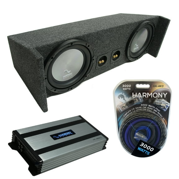 87-06 Jeep Wrangler YJ TJ Harmony A102 Dual 10" Custom Sub Box & HA-A800.1 Amp