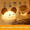 thumbnail image 3 of Reloj despertador digital para niños moderno, de dibujos animados, luz de noche USB, 3 of 9