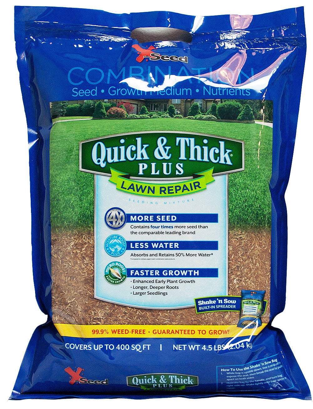 X-Seed 440AS0086UCT185 4.5 lbs Quick & Thick Plus Lawn Repair