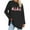 Black, variant on Wancir Christmas Shirt Women Merry Christmas Shirts Funny Santas Hat Crewneck Long Sleeve Xmas Holiday Tops