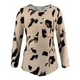 thumbnail image 5 of Celivon Womens Maternity Nursing Tops Long Sleeve Leopard Print Breastfeeding Shirt Flattering Comfy Pregnancy Clothes, 5 of 6