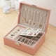 thumbnail image 3 of Joyero de Cuero PU Likrtyny Caja Organizadora Joyas 2 Capas Estuche Rosa, 3 of 9