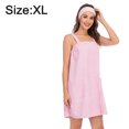 thumbnail image 2 of Vestido de toalla para baño/ducha para mujer con cierre de correas, envolturas corporales ligeras hasta la rodilla, 2 of 5