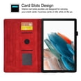 thumbnail image 2 of GSFY Case for Galaxy Tab A8 10.5 inch 2022, PU Leather Wallet Stand Protective Smart Shell with Pen Holder Auto Sleep Wake for Samsung Galaxy Tab A8 10.5 2022 Tablet SM-X200/X205/X207, Red Blocks, 2 of 7