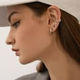 thumbnail image 4 of Titanium Earrings for Sensitive Ears, Flat Back Stud Earrings Hoop Earrings Set for Women, Hypoallergenic Surgical Stainless Steel Cubic Zirconia Earrings Stud Earrings Set 7 Pairs, 4 of 8