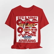 2 Sided Btts Comeback 2026 Graphic T-Shirt, Music Theme Short Sleeve Tee, WE01