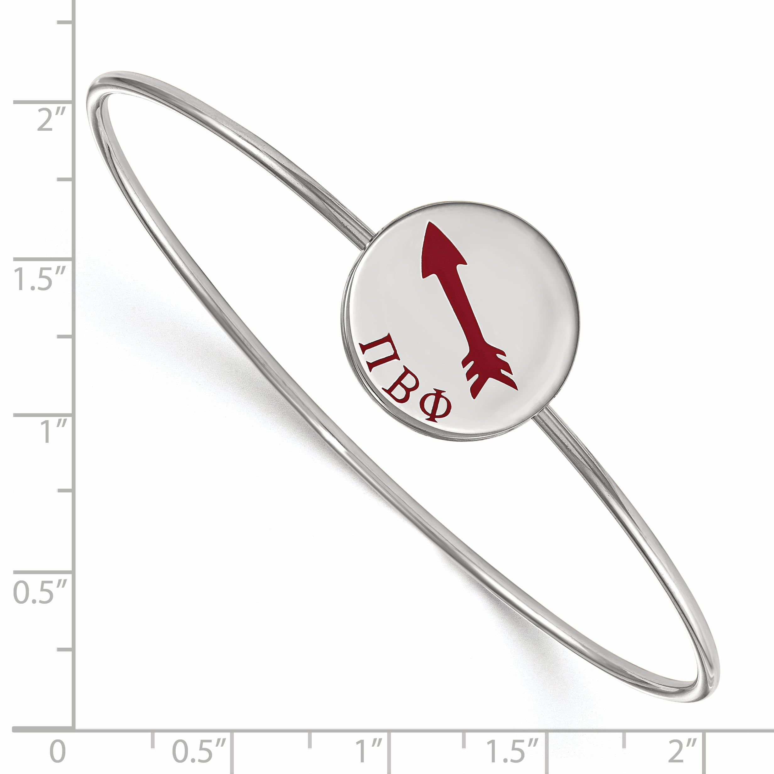 A-List Greek Pi Beta Phi Sorority Single Coin CZ Bangle A-List Greek Pi Beta Phi Sorority Single Coin CZ Bangle
