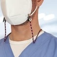 thumbnail image 3 of USA Made Face Mask Lanyard - Adjustable Length Heavy Duty Neck Strap Facemask/Badge Hanger with Thin Cord & 2 Bulldog Clips - for Reusable & Disposable Face Coverings by Specialist ID (RWB), 3 of 7
