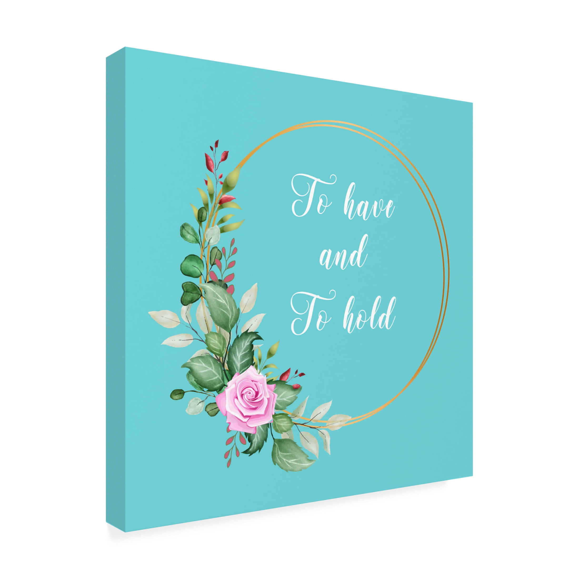 Canvas Wall Art - Jean Plout 'Joyful Love' Wall Art for Living Room, Bedroom, or Office Décor by Trademark Fine Art - 24 x 24 Inches