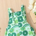 thumbnail image 5 of Odeerbi Baby Girls Clothes Toddler Jumpsuit Outfit St. Patrick's Day Print Jumpsuits Cartoon Printing Strap Romper Pants Green, 5 of 9