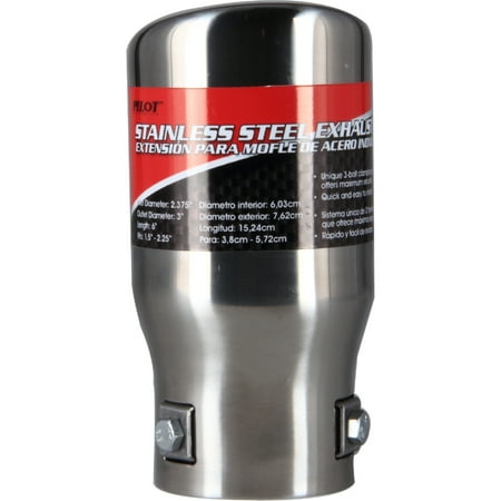 Pilot PM-1060SAZ Double Wall Slant Cut Exhaust Tip - Stainless