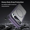 thumbnail image 3 of Magnetic Case for Google Pixel 8 Case Compatible with Magsafe Carbon Fibre Delicate Matte Texture Soft Silicone Semi-Translucent Back Airbag Anti Drop Lens Protection Shock Case, Purple, 3 of 13