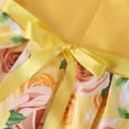thumbnail image 4 of Zpanxa Baby Girls One Shoulder Dress, Toddler Girls Princess Dress, Little Girls Party Wedding Formal Dress, Rose Print Kids Pageant Flower Girl Sleeveless Dress Yellow (8-9 Years), 4 of 8