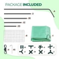 thumbnail image 5 of EAGLE PEAK Walk-in Greenhouse 2 Tiers 8 Shelves with Roll-up Zipper Door and 2 Side Mesh Windows, Outdoor Indoor Portable Gardening Plant House 56 x 56 x 77 in , Green, 5 of 10