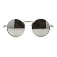 thumbnail image 2 of Steam Punk Round Circle Lens Metal Rim Retro Victorian Spring Arm Sunglasses Silver Mirror, 2 of 4