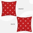 thumbnail image 7 of DouZhe Velvet Decorative Throw Pillow Covers Set of 2, Soft Square Cushion Cover with Invisible Zipper Patriot Red Stars Flag Printing, 20"x20", 7 of 7