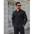 thumbnail image 2 of COOFANDY Mens Long Sleeve Business Shirts Wrinkle Free Dress Shirt Casual Button Down Shirts, 2 of 6