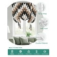 thumbnail image 2 of Abstract Aztec Tie Up Curtains for Windows 63 Inch Length Balloon Curtains Kitchen Adjustable Balloon Window Shade Brown Geometric Farmhouse Southwestern Tie Up Valance Bathroom Curtain 46"x63", 2 of 6