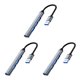 thumbnail image 2 of Hub USB Cateissary 4 puertos de alta velocidad gris 4 en 1, 2 of 6