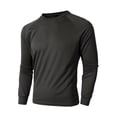 thumbnail image 3 of Men Fall Clothes,Workout Shirts for Men Breathable Raglan Long Sleeve Athletic Tee Tops Lightweight Crew Neck T Shirts, 3 of 8