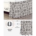 thumbnail image 3 of Farmhouse Black Wrap Around Bed Skirts for Queen Bed 16" Drop,Bed Skirt with Adjustable Elastic Belt Dust Ruffle Bed Valance for Bedroom Hotel Vintage Flower Leaf Botanical Plant Bed Frame Cover, 3 of 7