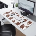 thumbnail image 2 of Long Mouse Pads for Desk,Brown Footballs Pattern Desk Mats on Top Of Desks, Desk Mouse Pad Extra Large with 3mm Non-Slip Base and Stitched Edge for Gaming,Office,Work,Home 31.5"x11.8", 2 of 6