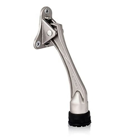 HOME&I Butée de Porte à Pédale Facile Type Vis Sécurité (4 Pouces-Nickel Satiné)