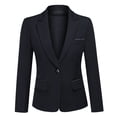 thumbnail image 2 of AZoiNM Women's One Button Blazer Pant Suit Set Slim Fit Business Formal Office Wear, 2 of 9
