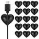 thumbnail image 1 of 16 clips adhesivos para cables, organizador de cables de escritorio, clips con forma de corazón para la gestión de cables, clips para cables de carga, 1 of 7