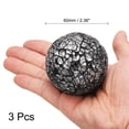 thumbnail image 2 of Uxcell 3Pcs Decorative Glass Balls 2.36 Inch Orbs Centerpiece Balls Mosaic Glass Ball Sphere for Decor Bowls Vases Dining Table Party, Silver Black, Gold Tone, Bright Blue, 2 of 5