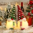 thumbnail image 3 of Matsuzay Muñeco de gnomo navideño de tela, amuleto caprichoso para decoración navideña, decoraciones navideñas fáciles Kits de decoración para fiestas rojo, 3 of 6
