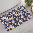 thumbnail image 2 of Pioneer Flower Floral Print Pattern Bathroom Rugs Mat, Non Slip Microfiber Bathroom Rug with Rubber Backing, Soft Mats for Bathroom Floor Tub Shower, 17"x30", 2 of 5