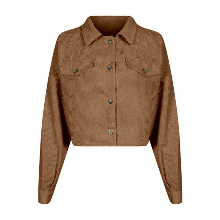 Windbreaker Jacket Women Plus Size New Womens Corduroy Jacket Fall