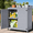 37.4 "H Gray, variant on Aiho outdoor Storage Cabinet & Potting Bench Table with Metal Top, Wooden Patio Furniture, Garden Workstation - Natural