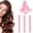 Pink, variant on 3‑Pack Overnight Heatless Hair Curlers, Jumbo Flexi Rods With Hook & Satin Hair Scarf, No‑Heat Curling Set For Long & Medium Hair