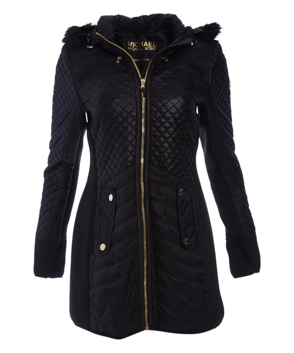 michael kors black winter coat