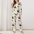 thumbnail image 2 of Sikiie Honey Bee Insect Women's Long-Sleeve Shirt and Full-Length Bottom Pajama Set (s-xxl)-Large, 2 of 7