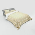 thumbnail image 3 of Ambesonne Geometric Bedding Set 3 Pcs, Repeating Triangular, Twin XL, Pale Camel White, 3 of 3