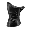 thumbnail image 4 of Women's Off Shoulder Faux Leather Tank Top - Sleeveless, Asymmetrical, Side Ruched, Slim Fit, Perfect for Night Out, 4 of 4