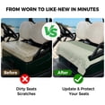 thumbnail image 4 of Golf Cart Seat Covers for 2 Seater, Sage Green Botanical Soft Microfiber Cart Seat Towel Blanket, Spring Floral Leaf Absorbent Breathable Non Slip Bench Seats Protector for Golf Course 51"x31", 4 of 9