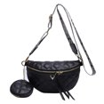 thumbnail image 2 of Bolso bandolera informal con rombo acolchado para mujer con monedero pequeño (negro) Sywqhk Para Estrenar, 2 of 8