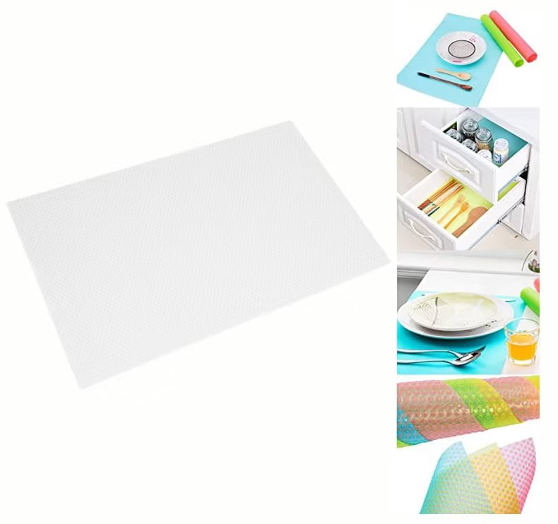 Refrigerator Mats Shelf Liners for Glass Shelves Fridge Liners Washable