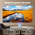 thumbnail image 3 of Magcubic L018 8K Projector with WiFi 6 and BT5.4, Native 1080P Projector, Auto Focus&Auto Keystone Correction with Voice Control Movie Projector for Home Theater Outdoor, 3 of 11