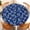 Blue Leaves, variant on Round Fitted Tablecloth with Elastic Edge Design Table Cover Waterproof Stain-Resistant Wipeable Table Cloth Best for 36-65" Round Tables for Outdoor/Indoor