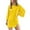 #360-Yellow, variant on Women's Long Sleeve Lapel V-Neck Sportswear Dress - Loose Fit Pure Color Dress, Long Sleeve V-Neck Design
