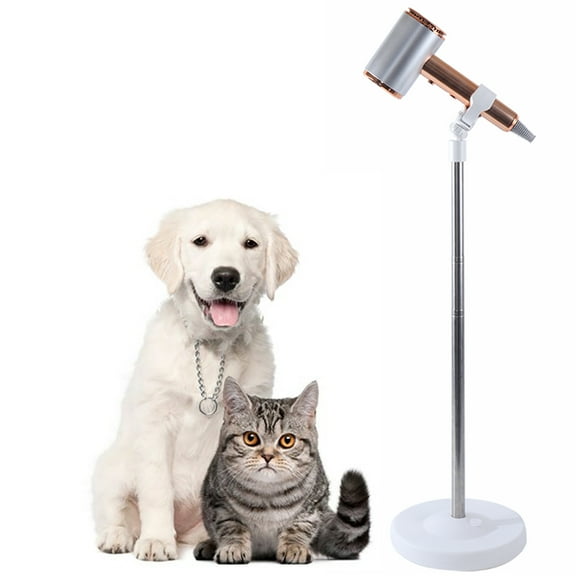 Bleiou Hair Dryer Stand Hand Free Blow Dryer Holder 360 Degree Rotation Adjustable Height Great Travel Hair Dryer Stand Tool