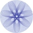 thumbnail image 1 of Ahgly Company Machine Washable Indoor Square Transitional Lavender Blue Area Rugs, 3' Square, 1 of 7