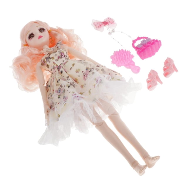 Muñeca articulada de 14 pulgadas y 20 , juguetes de bricolaje con completo, ropa, , peluca, maquillaje, el para niñas y F